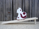 Katze bunt mit Bahn